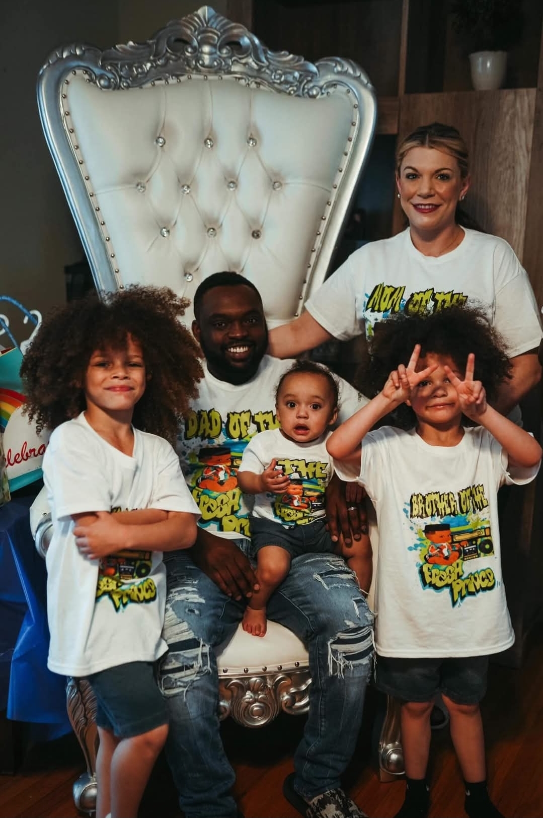 Family celebration and custom shirts